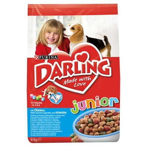 Darling Junior 8kg s kuraťom, pridanou zeleninou a vitamínmi