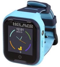 Helmer detské hodinky LK 709 s GPS lokátorom / dot. display/ 4G/ IP67/ nano SIM/ videohovor/ foto/ Android a iOS/ modré