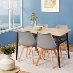 tectake Jedálenský stôl Swansea 120x75x76cm - Industrial svetlé drevo, dub Sonoma