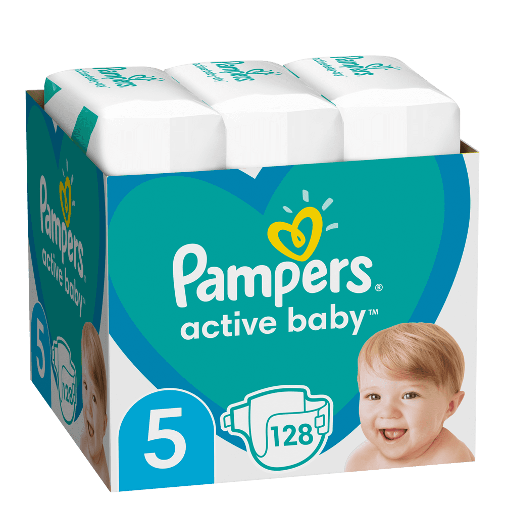 Pampers Active Baby Plienky Veľkosť 5 (11-16kg) 128 ks