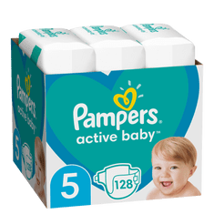 Pampers Active Baby Plienky Veľkosť 5 (11-16kg) 128 ks
