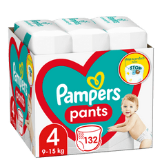 Pampers Pants Plienkové Nohavičky Veľkosť 4 (9-15kg) 132 ks