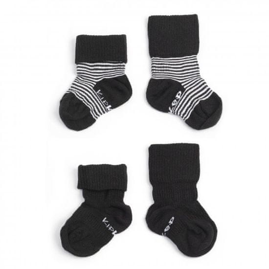 Detské ponožky Stay-on-Socks 0-6m 2páry Black Stripes