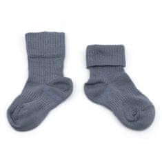 KipKep detské ponožky Stay-on-Socks 12-18m 2páry Denim Blue