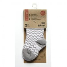 KipKep Detské ponožky Stay-on-Socks 0-6m 2páry Silver Grey