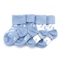 KipKep detské ponožky Stay-on-Socks 6-12m 2páry Party Blue