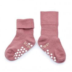 KipKep Detské ponožky Stay-on-Socks ANTISLIP 12-18m 1pár Dusty Clay