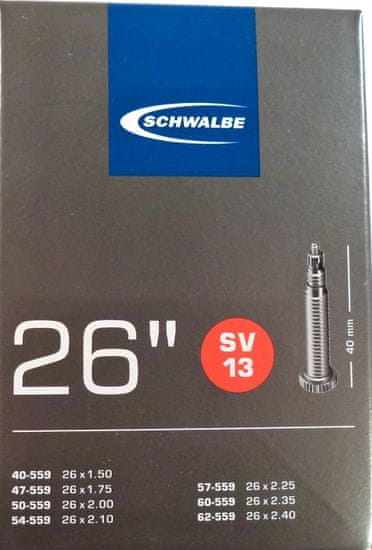 Schwalbe Duša SV13 26"x1.50-2.40 (40/62-559) FV40mm