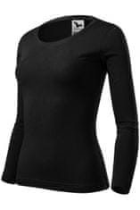 Malfini Dámske tričko s dlhými rukávmi, čierna, XL