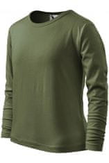 Malfini Detské tričko s dlhým rukávom, khaki, 146cm / 10rokov