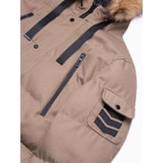 OMBRE Pánska bunda zimná TRICK béžová MDN21261 S