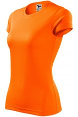Malfini Dámske športové tričko, neónová oranžová, S