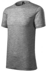 Malfini Pánske tričko z Merino vlny, tmavosivý melír, L