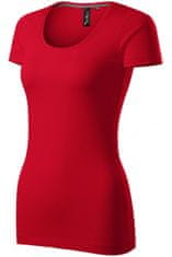 Malfini Dámske tričko s ozdobným prešitím, formula červená, L