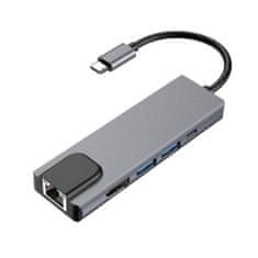 Northix USB-C Multiport - HDMI, Ethernet, USB-C, 2x USB-3.0 