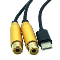 Northix Adaptérový kábel - USB-C na 2x RCA 
