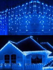 Foxter  DAH300 Vianočný svetelný záves FLASH 300 LED, IP44, 30W modrá 12 m