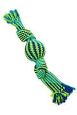 Buster Hračka pes Pískacie lano s balónikom mod/zel 40cm