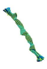 Buster Hračka pes Pískacie lano, modrá/zelená, 35cm, M