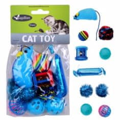 Hračka mačka - modrý mix (10 ks)