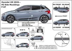 Rider Ochranné lišty bočných dverí, Hyundai i20 III, 2020- , Hatchback