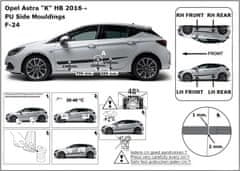 Rider Ochranné lišty bočných dverí, Opel Astra K, 2015-2021
