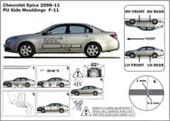 Rider Ochranné lišty bočných dverí, Chevrolet Epica, 2006-2011