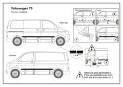 Rider Ochranné lišty bočných dverí, VW T-5, 2003-2015, krátky