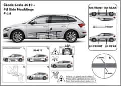 Rider Ochranné lišty bočných dverí, Škoda Scala, 2019-