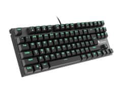 Genesis herná mechanická klávesnica THOR 300/Green light/Outemu Blue/Drôtová USB/US layout/Čierna