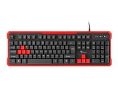 Genesis herná klávesnica RHOD 110/Drôtová USB/US layout/Čierna-červená