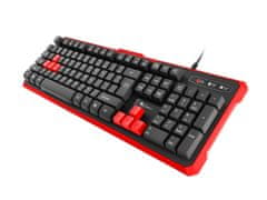 Genesis herná klávesnica RHOD 110/Drôtová USB/US layout/Čierna-červená