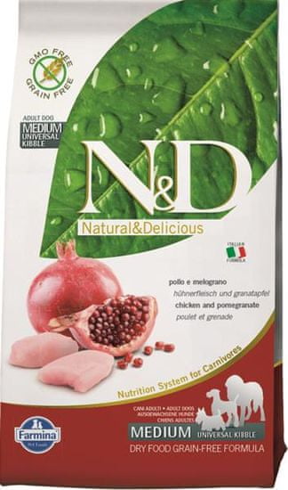 N&D PRIME GF Chicken & Pomegranate Adult Medium & Maxi 2,5 kg