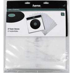 HAMA vonkajšie ochranné obaly na gramofónové dosky (vinyl/LP), priehľadné, 10 ks