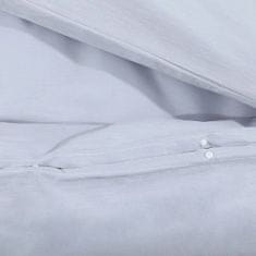 Vidaxl Súprava obliečok sivá 225x220 cm bavlna