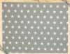 Farebná FLANELOVÁ plienka 70x80cm - Biele hviezdy na sivom