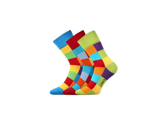 Lonka farebné spoločenské ponožky Decube MIX A (3 páry v balení)