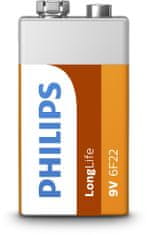 Philips Batéria 6F22L1F/10 LongLife 9V 1-foil w/ sticker