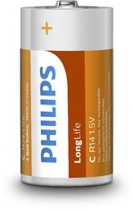 Philips Batéria R14L2F/10 LongLife C 2ks