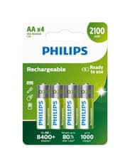 Philips Batéria R6B4A210/10 nabíjací AA 2100 mAh 4ks