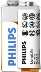 Philips Batéria 6F22L1F/10 LongLife 9V 1-foil w/ sticker