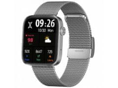 ARMODD Squarz 11 Pro strieborné s kovovým remienkom + silikónový remienok, smartwatch