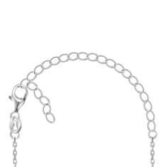 Brilio Silver Blyštivý strieborný náhrdelník so zirkónom NCL68W