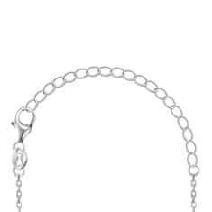 Brilio Silver Blyštivý strieborný náhrdelník s trblietavým srdiečkom NCL69W