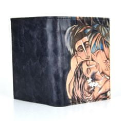 VegaLM Ručne maľovaná kožená peňaženka 8560 s motívom Pod palmami