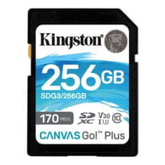 Kingston Canvas Go Plus/SDXC/256GB/170MBps/UHS-I U3/Class 10