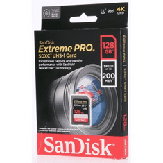 SanDisk Extreme PRO 128GB SDXC Memory Card 200MB/s a 90MB/s, UHS-I, Class 10, U3, V30