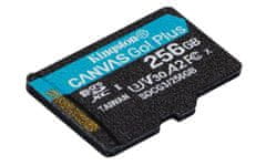 Kingston 256GB microSDXC Canvas Go! PLus 170R/100W U3 UHS-I V30 Card bez adaptéra