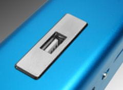 Technaxx prenosný stereo reproduktor MusicMan, batéria 600 mAh, FM-Radio, USB, modrý