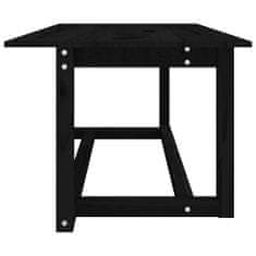 Vidaxl Konferenčný stolík čierny 110x55x45 cm borovicové drevo
